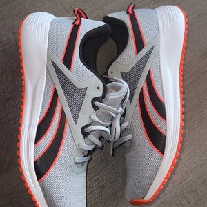 Reebok Lite Plus 3 Gray Black and orange Athletic Running Shoes New*